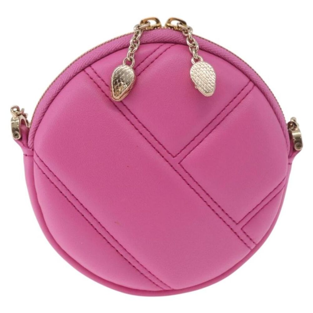 Bvlgari Shoulder Leather Pink Leather Shoulder Bag Bag
